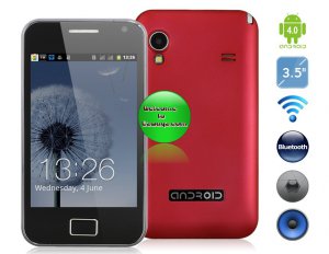 3.5" Android 4.0 SC8820 1.0GHz Smartphone with Wi-Fi, Bluetooth, JAVA, Capacitive Touch (Pink)