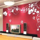 Amazing flowers blooming 60by40inch Vinyl wall decals stickers