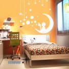 boy bubbles moon stars Vinyl wall decals stickers