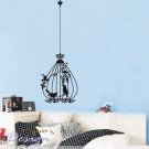 Flower ivy round birdcage Removable wall decals stickers