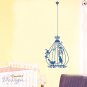 Flower ivy round birdcage Removable wall decals stickers