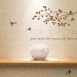 80inch Tree Birds Removable Vinyl wall decals stickers
