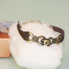 Ethnic Minorities in China Leather Wristband Bracelet With metal logo