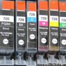 Any 6 Compatible Canon PGI-725BK CLI-726 PBK / C / M / Y Ink Cartridge
