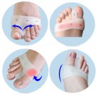 2pcs Silicone Toe hallux valgus Separators Straighteners Bunion Relief