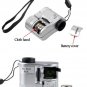60X Zoom LED Light Pocket Microscope Jewelry Magnifier Loupe Glass LR43 Battery