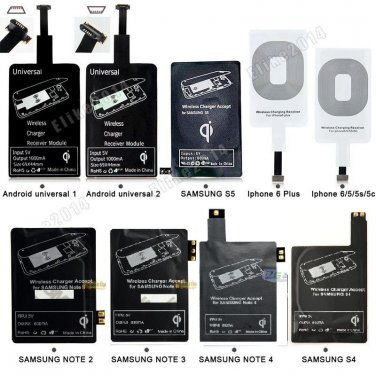 Qi Standard Wireless Charging Power Receiver Coil For Samsung S3/4/5 Note 2/Android Universal Kit