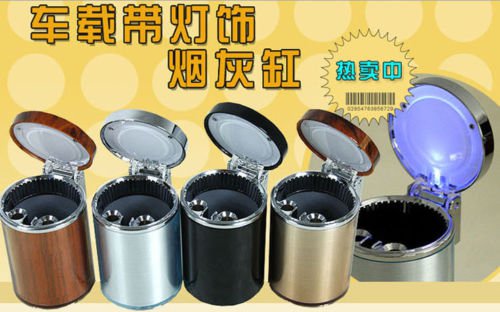 Modish Cute Auto Car Auto LED Light Cigarette Ash Ashtray Holder Technical