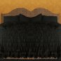 Full/Queen Size Black Ruffle Duvet Cover Set  3PC 1200TC Egyptian Cotton