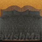 Full/Queen Size carbon grey Ruffle Duvet Cover Set  3PC 1200TC Egyptian Cotton