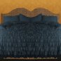 Full/Queen Size Midnight Blue Ruffle Duvet Cover Set  3PC 1200TC Egyptian Cotton