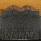 King/Cal King Size Carbon Grey Ruffle Duvet Cover Set  3PC 1200TC Egyptian Cotton