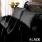 Olympic Queen Size Black Duvet cover Set & Fitted Sheet 4pcs 1200TC Egyptian Cotton