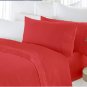 Olympic Queen Size Red Duvet cover Set & Fitted Sheet 4pcs 1200TC Egyptian Cotton