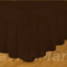 1000 TC Full Size Chocolate Ruffle Bed Skirt  Egyptian Cotton