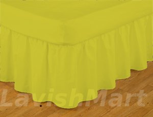 1000 TC King Size Gold Ruffle Bed Skirt  Egyptian Cotton