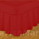 1000 TC King Size Red  Ruffle Bed Skirt  Egyptian Cotton