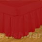 1000 TC Olympic Queen Size Red Ruffle Bed Skirt  Egyptian Cotton