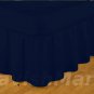 1000 TC Olympic Queen Size Navy Blue Ruffle Bed Skirt  Egyptian Cotton