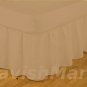 1000 TC Olympic Queen Size Mocha Ruffle Bed Skirt  Egyptian Cotton