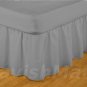 1000 TC Olympic Queen Size Carbon Grey Ruffle Bed Skirt  Egyptian Cotton