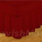 1000 TC Olympic Queen Size Bugundy Ruffle Bed Skirt  Egyptian Cotton
