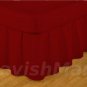 1000 TC Olympic Queen Size Bugundy Ruffle Bed Skirt  Egyptian Cotton