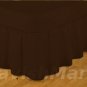 1000 TC Queen Size Chocolate Ruffle Bed Skirt  Egyptian Cotton