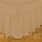 1000 TC Queen Size Mocha Ruffle Bed Skirt  Egyptian Cotton