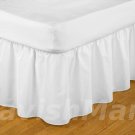 1000 TC Queen Size White Ruffle Bed Skirt  Egyptian Cotton
