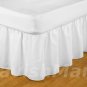 1000 TC Queen Size White Ruffle Bed Skirt  Egyptian Cotton