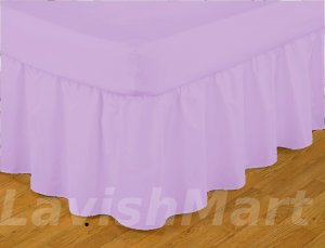 1000 TC Twin Size Lavender Ruffle Bed Skirt  Egyptian Cotton