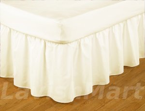1000 TC Twin Size Cream Ruffle Bed Skirt  Egyptian Cotton