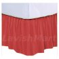 1000 TC Twin Size Burgundy Stripe Ruffle Bed Skirt  Egyptian Cotton