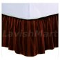 1000 TC Twin Size Chocolate Stripe Ruffle Bed Skirt  Egyptian Cotton