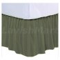 1000 TC Twin Size Olive Stripe Ruffle Bed Skirt  Egyptian Cotton
