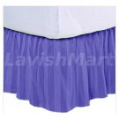 1000 TC Twin Size Purple Stripe Ruffle Bed Skirt  Egyptian Cotton