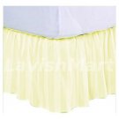 1000 TC Queen Size Ivory Stripe Ruffle Bed Skirt  Egyptian Cotton