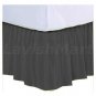1000 TC Olympic Queen Size Carbon Grey Stripe Ruffle Bed Skirt  Egyptian Cotton