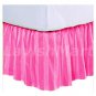 1000 TC King Size Pink Stripe Ruffle Bed Skirt  Egyptian Cotton