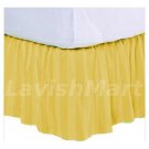 1000 TC King Size Gold Stripe Ruffle Bed Skirt  Egyptian Cotton