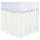 1000 TC Full Size White Stripe Ruffle Bed Skirt  Egyptian Cotton