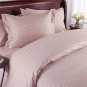 1200TC Sheet Set Twin XL Size Pink Stripe 20" Deep Pocket Egyptian Cotton