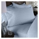 King/Cal King Size Blue Stripe Duvet Cover Set 3PC 1000TC Egyptian Cotton