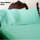 King/Cal King Size Aqua Stripe Duvet Cover Set 3PC 1000TC Egyptian Cotton