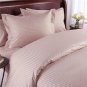 Olympic Queen Size Pink Stripe Sheet Set 4PC 1000TC Egyptian Cotton