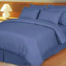 1200TC Egyptian Cotton Extra Deep Pockets 30" ROYAL Stripe Sheet Set 4Pc california King Size