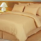 1200TC Egyptian Cotton Extra Deep Pockets 28" Gold Stripe Sheet Set 4Pc california King Size
