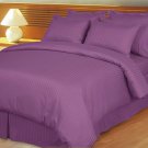 1200TC Egyptian Cotton Extra Deep Pockets 28" Purple Stripe Sheet Set 4Pc california King Size