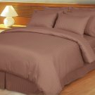 1200TC Egyptian Cotton Extra Deep Pockets 26" SALMON  stripe Sheet Set 4Pc California King Size